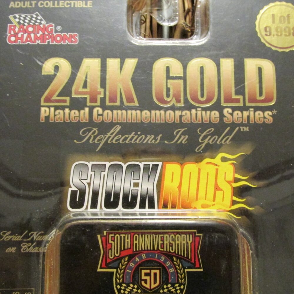 J129-NIB Racing Champions Stock Rods 24K Gold Plated #99 1998 NASCAR 50th - Picture 3 of 5